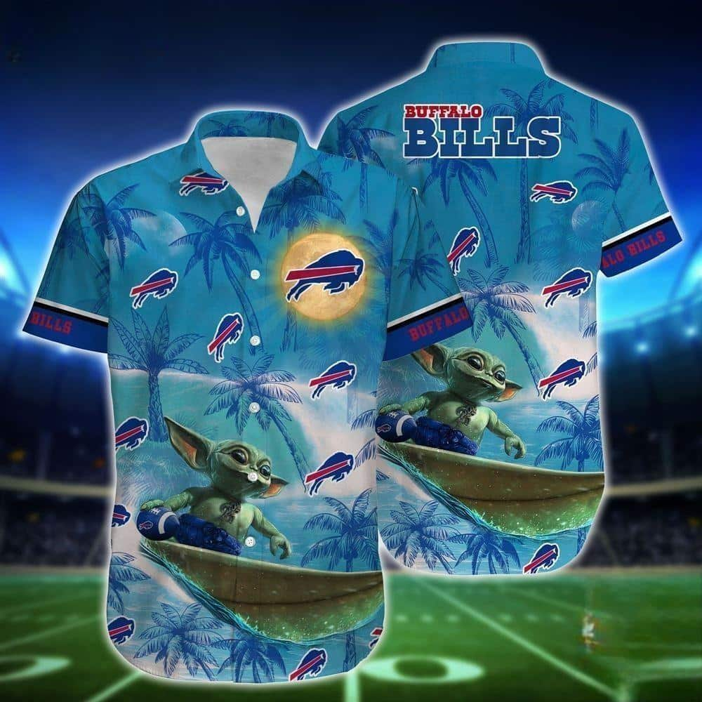 Baby Yoda Star Wars Loves NFL Buffalo Bills Hawaiian Shirt For Summer Lovers