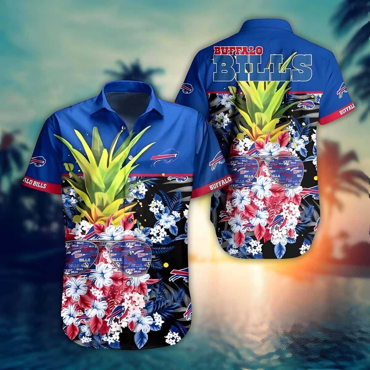 NFL Buffalo Bills Hawaiian Shirt Flower Pineapple Pattern Beach Gift