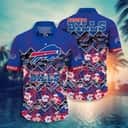 NFL Buffalo Bills Hawaiian Shirt Tropical Flower Pattern NFL Buffalo Bills Hawaiian Shirt Tropical Flower Pattern