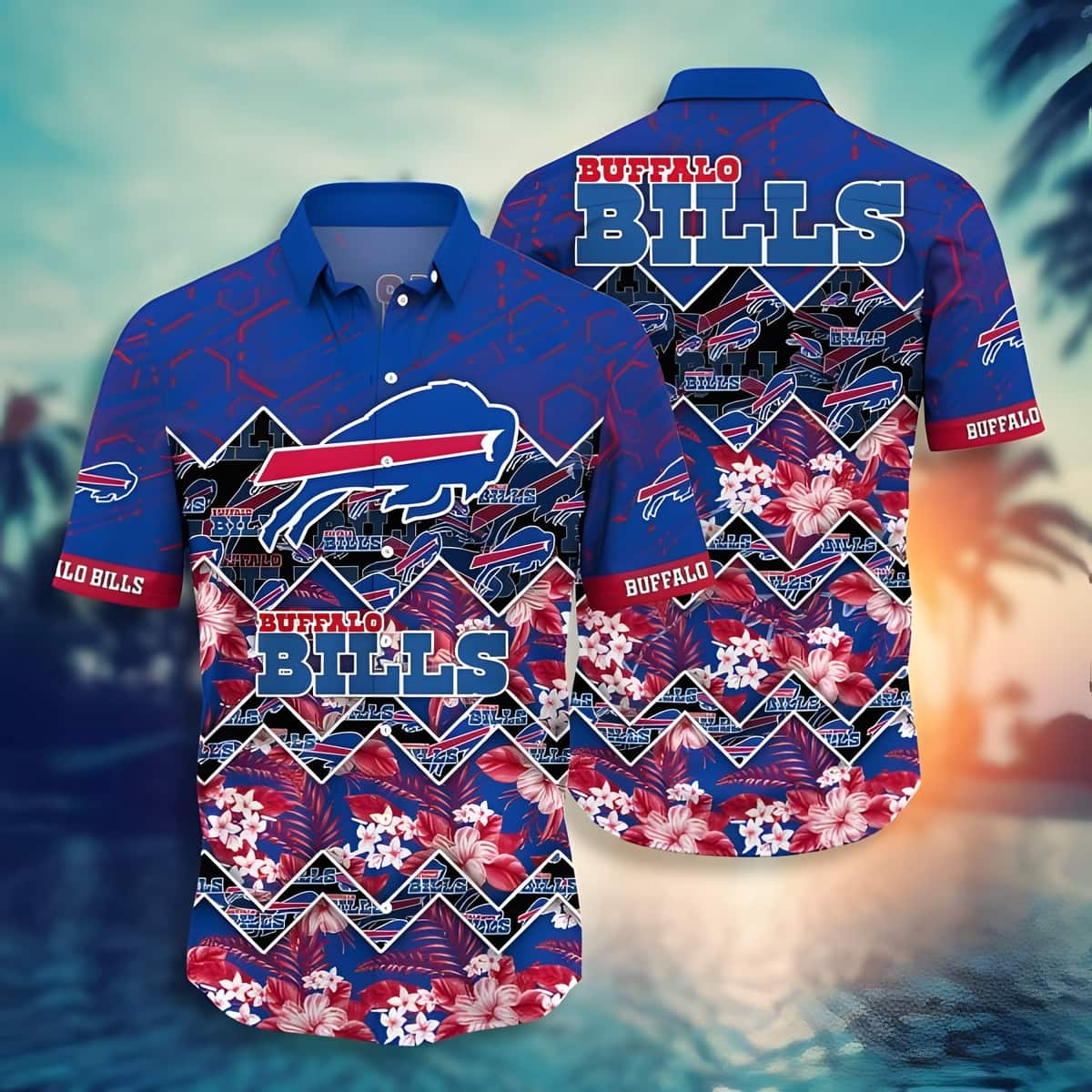 NFL Buffalo Bills Hawaiian Shirt Tropical Flower Pattern