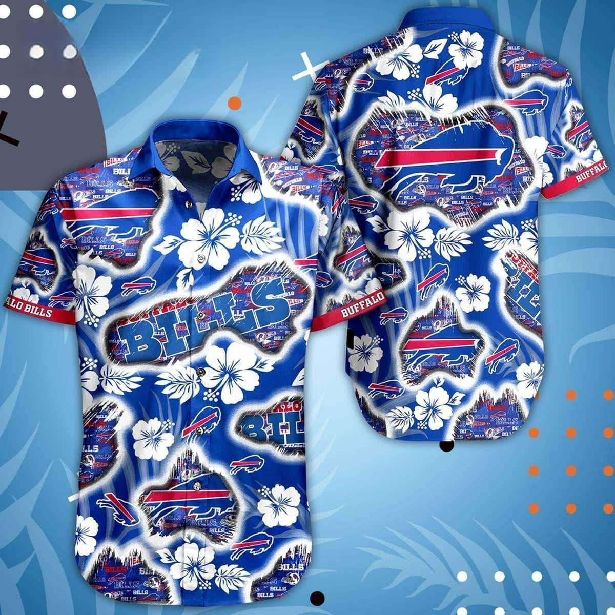 Buffalo Bills Hawaiian Shirt Hibiscus Flowers All Over Print