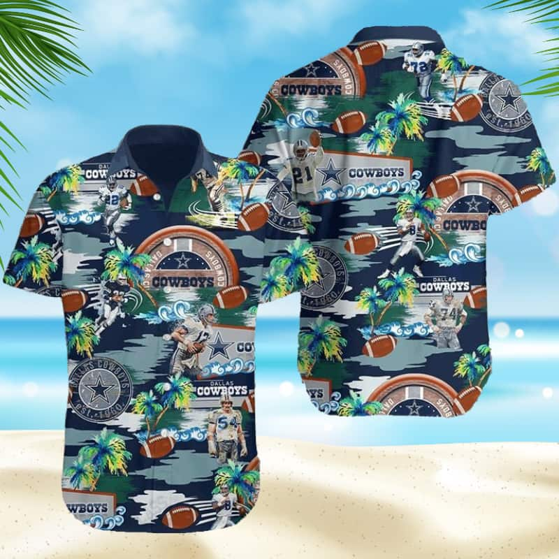 Tropical Island NFL Dallas Cowboys Hawaiian Shirt Beach Gift For Friend