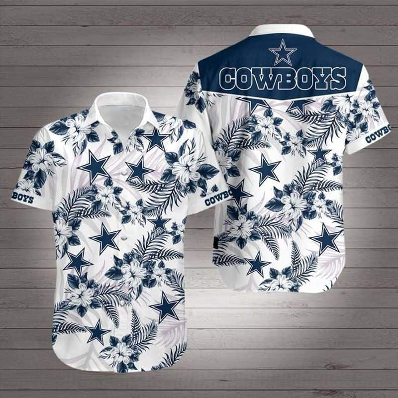 NFL Dallas Cowboys Hawaiian Shirt Tropical Flower Pattern All Over Print