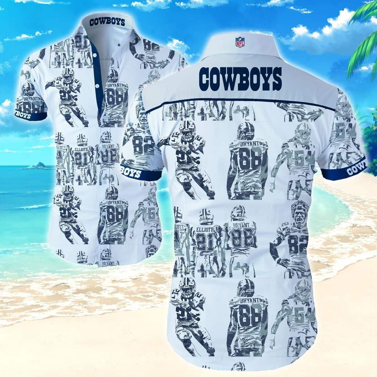 NFL Dallas Cowboys 88 Bryant Hawaiian Shirt Beach Gift For Friend