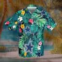 Dallas Cowboys Hawaiian Shirt Tropical Palm Leaves All Over Print Dallas Cowboys Hawaiian Shirt Tropical Palm Leaves All Over Print