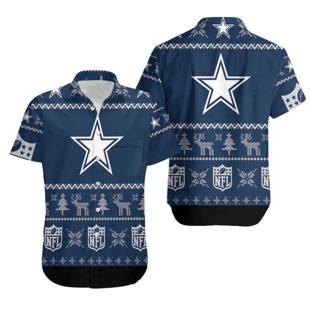 Dallas Cowboys Hawaiian Shirt Christmas Gift For Football Fans