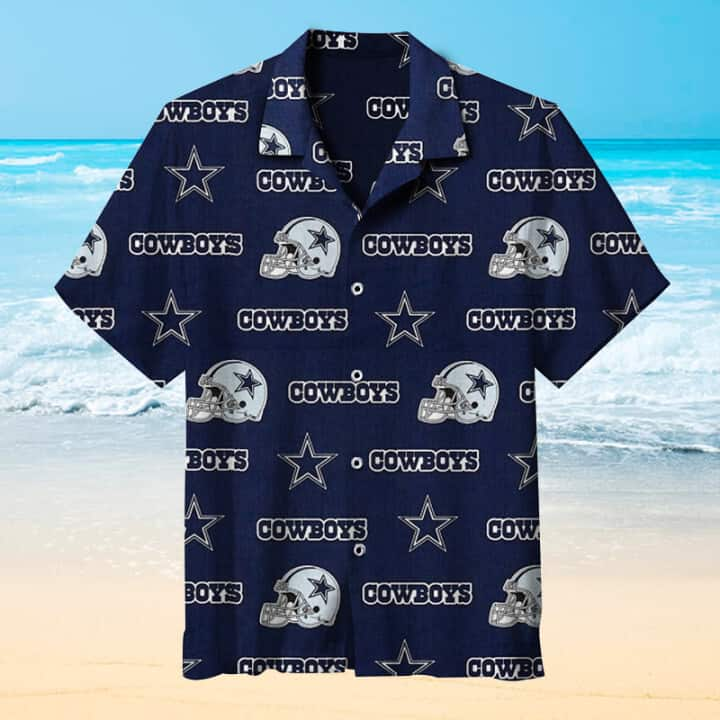 NFL Dallas Cowboys Hawaiian Shirt Football Helmet