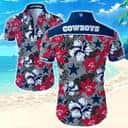 Dallas Cowboys Hawaiian Shirt Tropical Flower Pattern Beach Gift