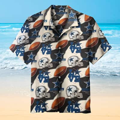 Dallas Cowboys Hawaiian Shirt Football Helmet Summer Gift For Friend