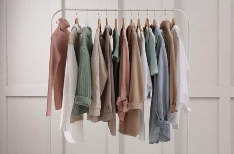 pastels clothes on hanger