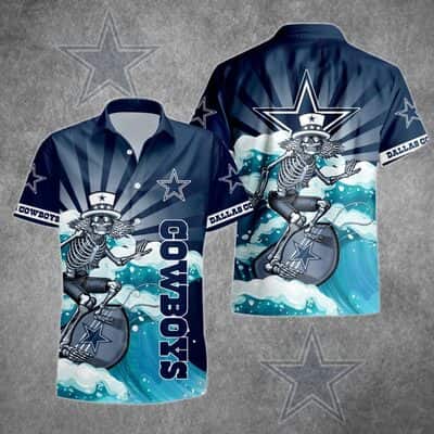 Dallas Cowboys Hawaiian Shirt Skeleton Gift For Beach Vacation