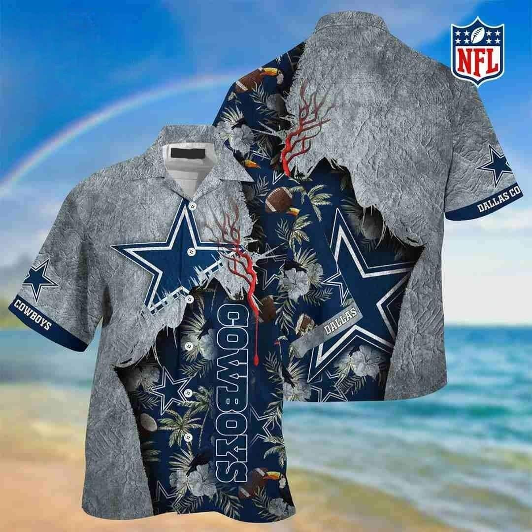 NFL Dallas Cowboys Hawaiian Shirt Summer Holiday Gift For Football Fans