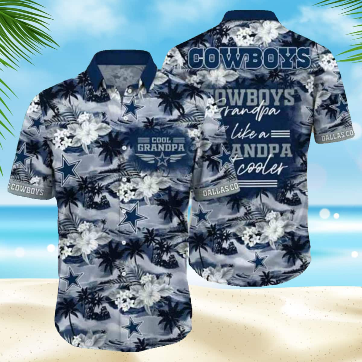 Cool NFL Dallas Cowboys Hawaiian Shirt Beach Gift For Grandpa