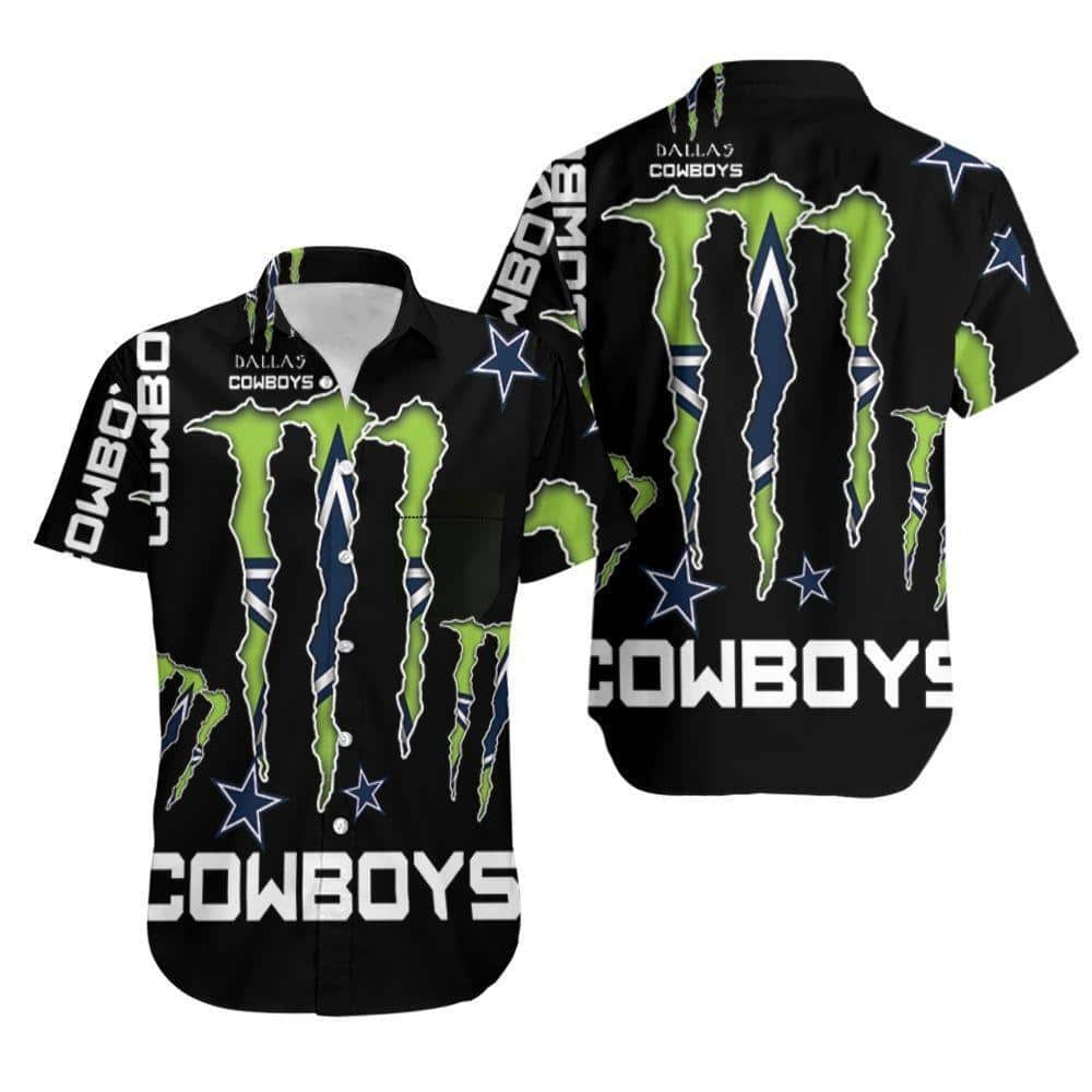 Monster Energy Dallas Cowboys Hawaiian Shirt Trendy Summer Gift