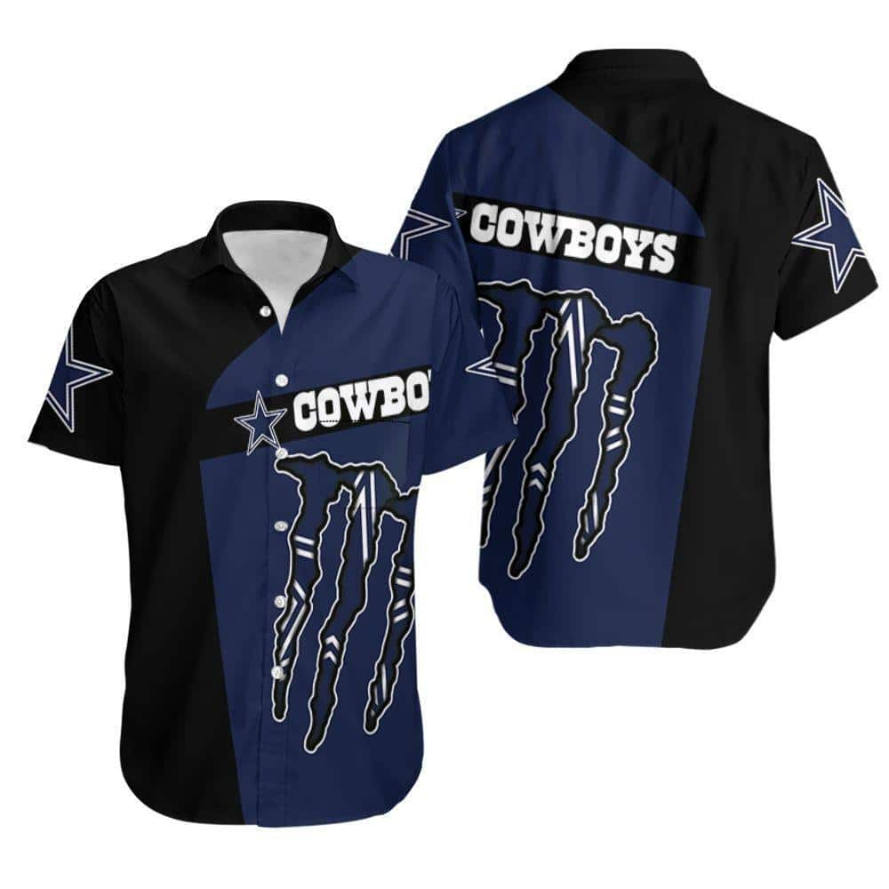 Monster Energy Dallas Cowboys Hawaiian Shirt Practical Beach Gift