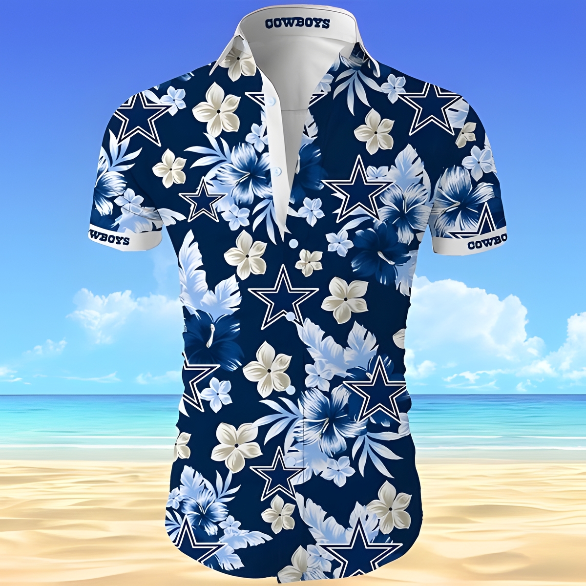 NFL Dallas Cowboys Hawaiian Shirt Tropical Flower All Over Print