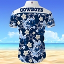 NFL Dallas Cowboys Hawaiian Shirt Tropical Flower All Over Print