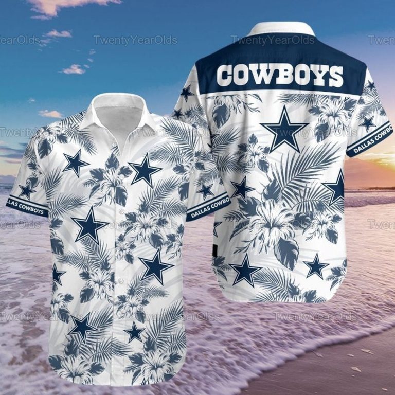 Dallas Cowboys Hawaiian Shirt Tropical Flower Pattern Summer Beach Gift Dallas Cowboys Hawaiian Shirt Tropical Flower Pattern Summer Beach Gift