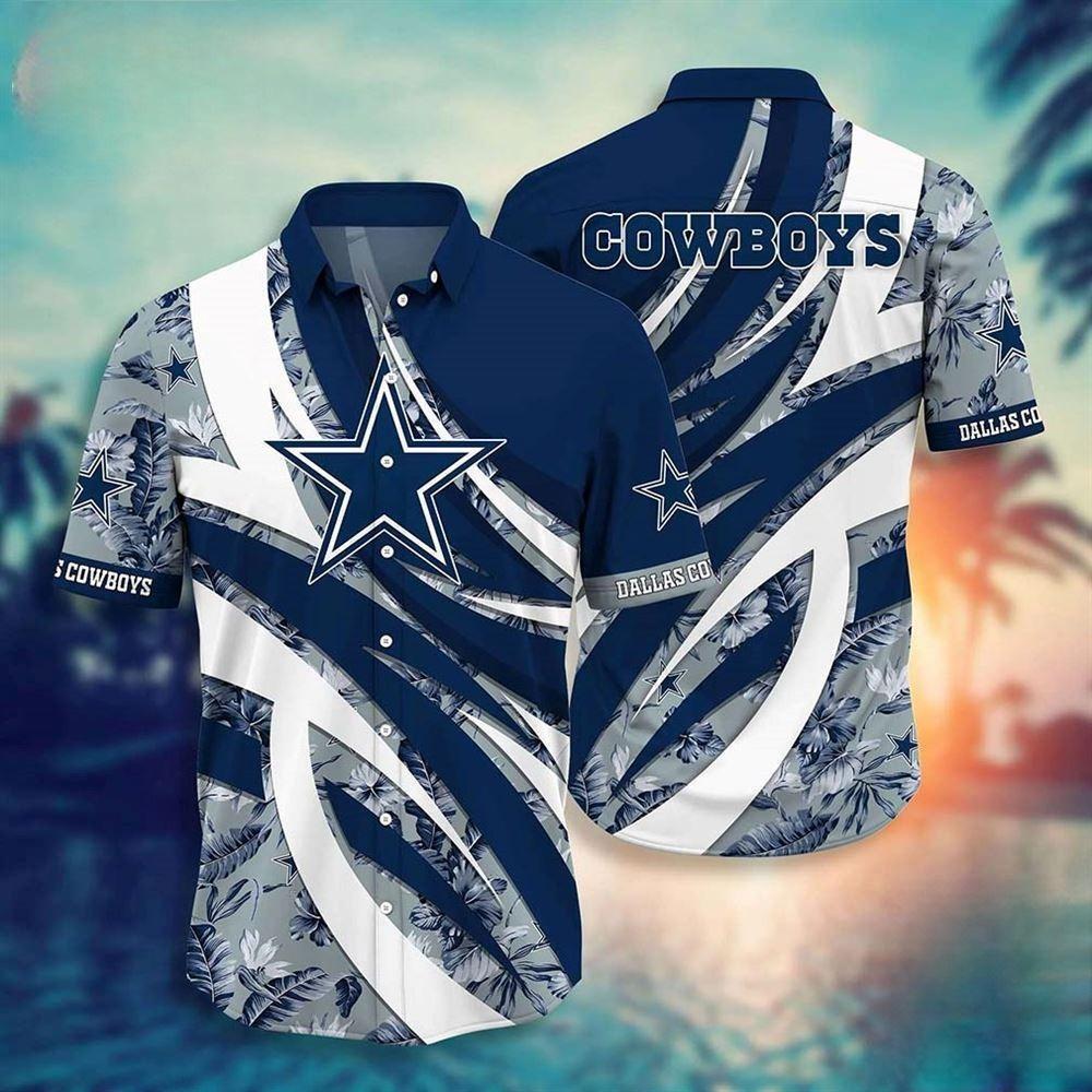NFL Dallas Cowboys Hawaiian Shirt Tropical Pattern NFL Dallas Cowboys Hawaiian Shirt Tropical Pattern