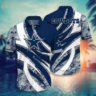NFL Dallas Cowboys Hawaiian Shirt Tropical Pattern