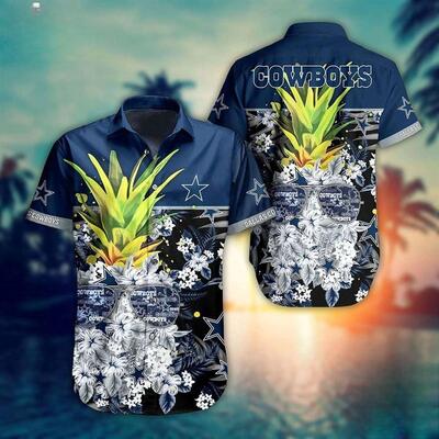 Dallas Cowboys Hawaiian Shirt Pineapple Tropical Pattern Practical Beach Gift
