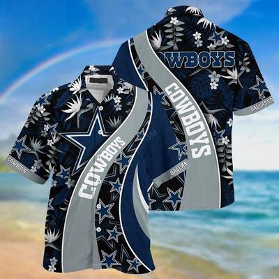 Tropical Pattern With Dallas Cowboys Hawaiian Shirt Practical Beach Gift