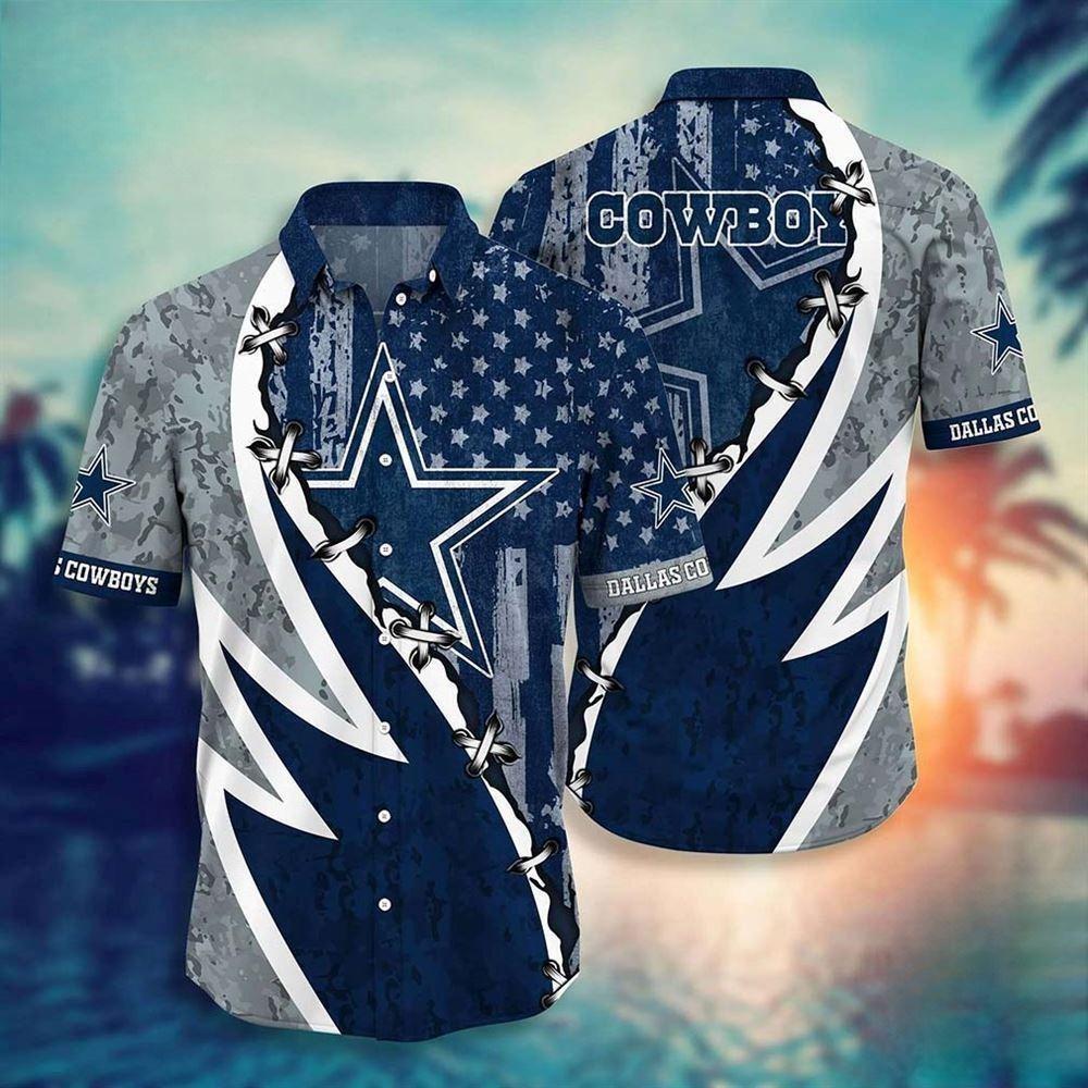 Dallas Cowboys Hawaiian Shirt American Flag Independence Day 4th Of July Dallas Cowboys Hawaiian Shirt American Flag Independence Day 4th Of July