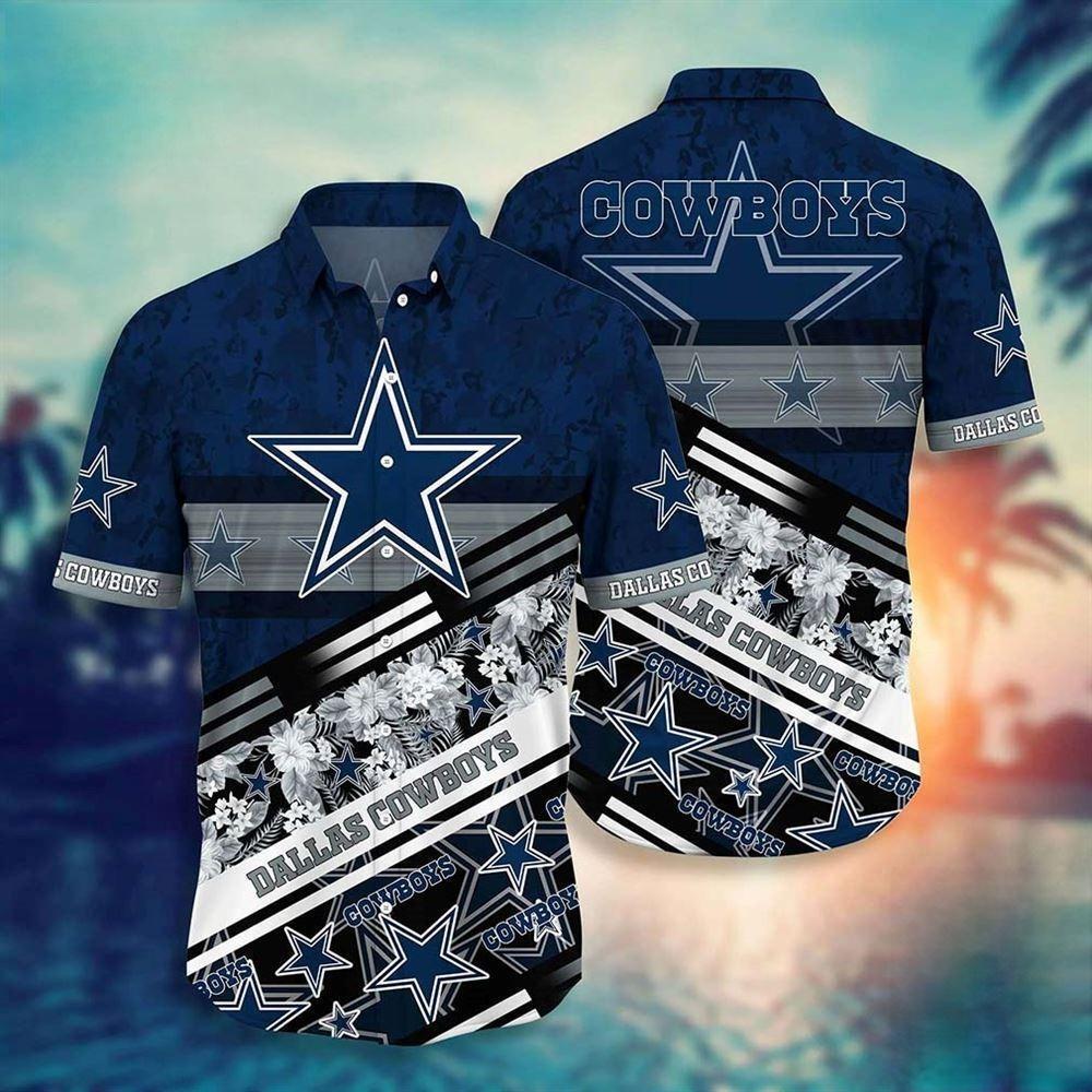 NFL Dallas Cowboys Hawaiian Shirt Tropical Pattern Beach Gift For Friend