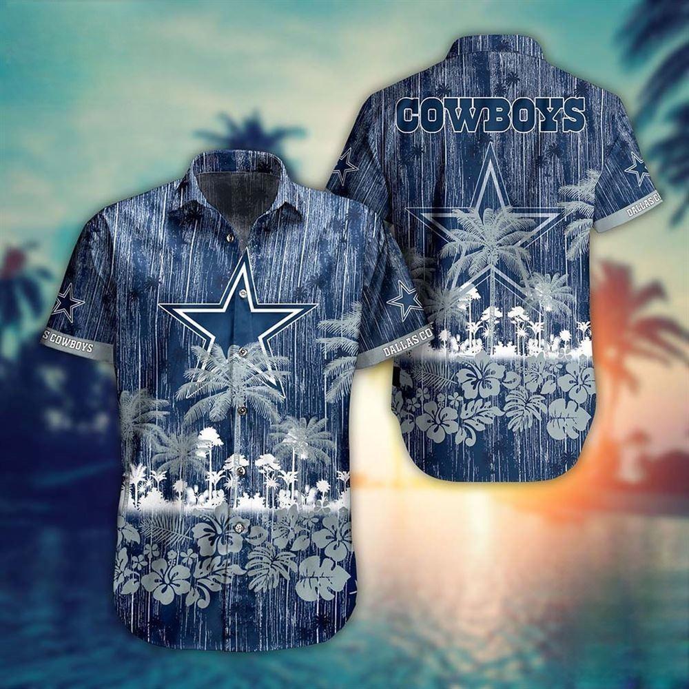 Dallas Cowboys Hawaiian Shirt Tropical Pattern Summer Beach Gift