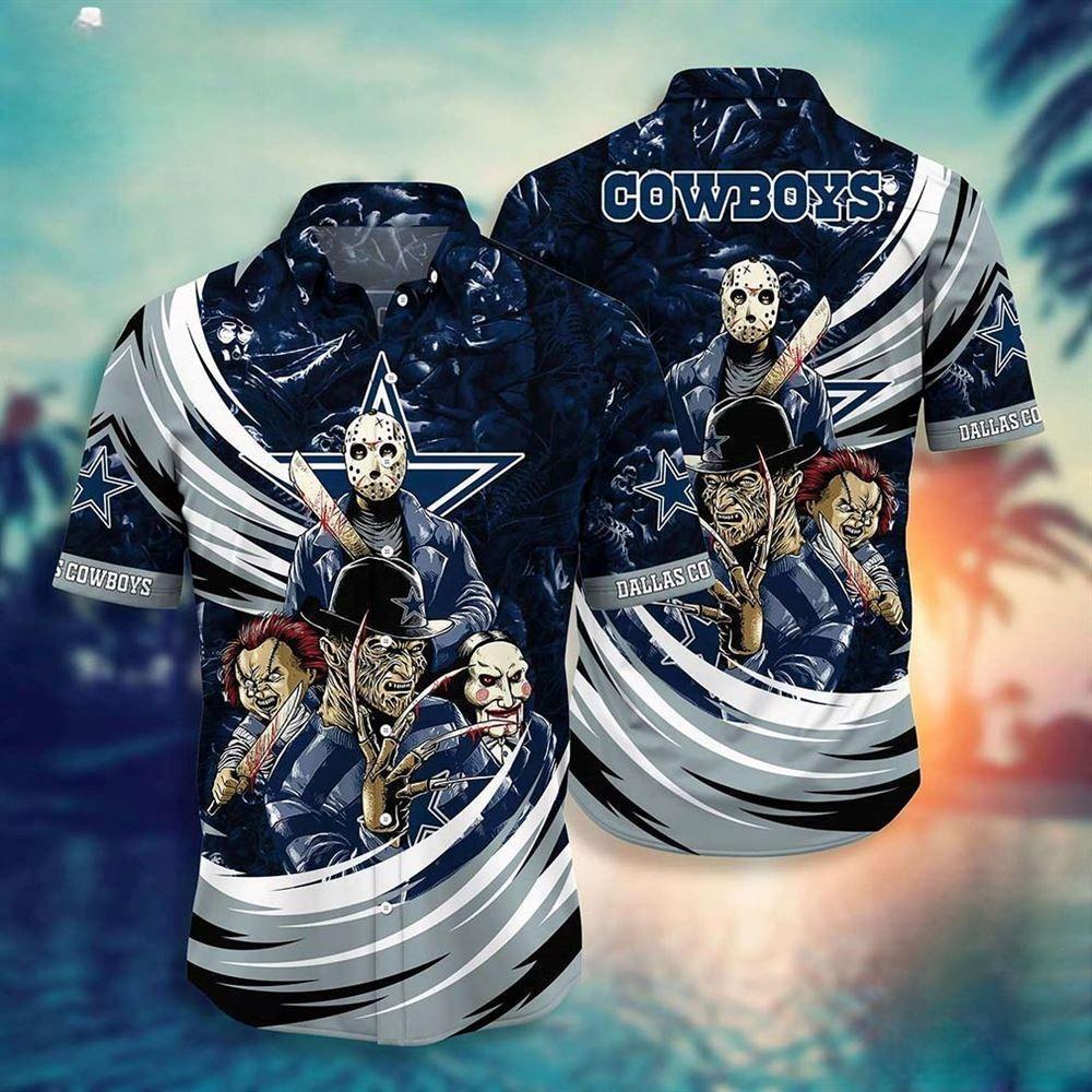 Dallas Cowboys Hawaiian Shirt Halloween Horror Character