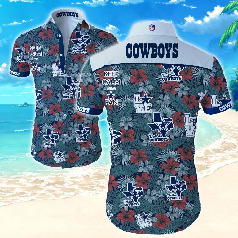 Dallas Cowboys Hawaiian Shirt Tropical Flower Pattern All Over Print