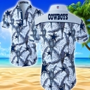 Dallas Cowboys Hawaiian Shirt Tropical Palm Leaves Beach Lovers Gift Dallas Cowboys Hawaiian Shirt Tropical Palm Leaves Beach Lovers Gift
