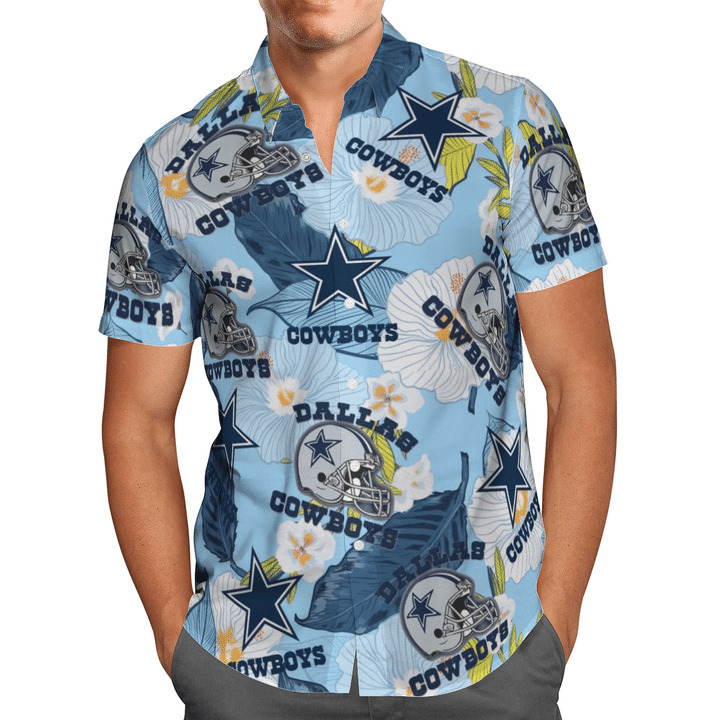 Dallas Cowboys Hawaiian Shirt Football Helmet Summer Beach Gift