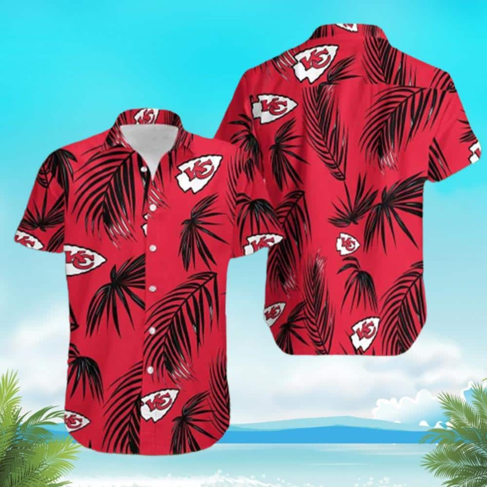 Kansas City Chiefs Hawaiian Shirt Tropical Palm Leaves All Over Print