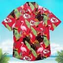 Kansas City Chiefs Hawaiian Shirt Flamingo Banana Leaf Practical Beach Gift Kansas City Chiefs Hawaiian Shirt Flamingo Banana Leaf Practical Beach Gift