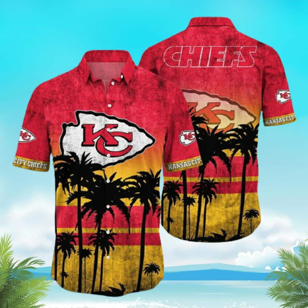 NFL Kansas City Chiefs Hawaiian Shirt Beach Gift For Dad