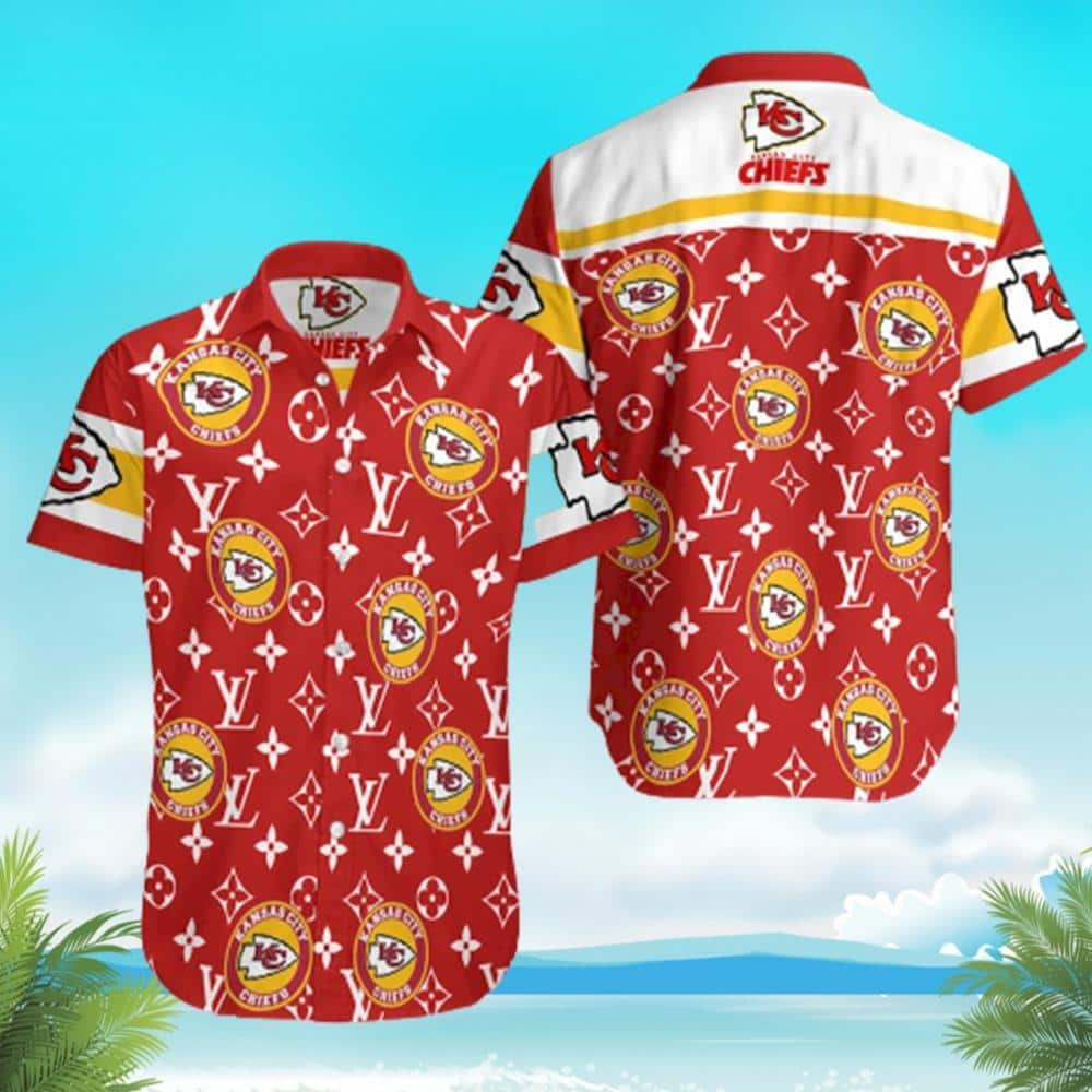 Kansas City Chiefs Hawaiian Shirt Louis Vuitton Pattern Beach Vacation Gift