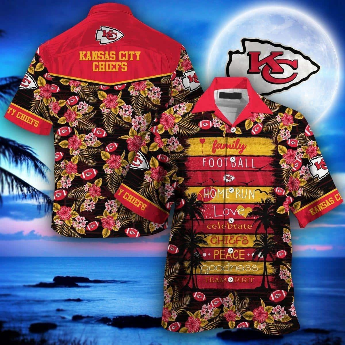 NFL Kansas City Chiefs Hawaiian Shirt Family Football Homerun