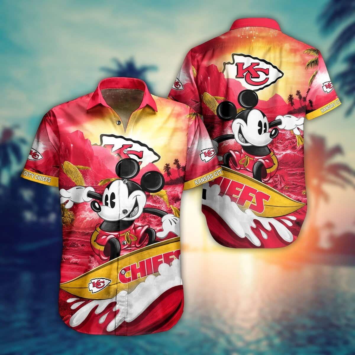 Cool Disney Mickey Mouse Kansas City Chiefs Hawaiian Shirt For Summer Lovers