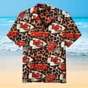 Kansas City Chiefs Hawaiian Shirt Leopard Pattern Beach Gift For Him Kansas City Chiefs Hawaiian Shirt Leopard Pattern Beach Gift For Him