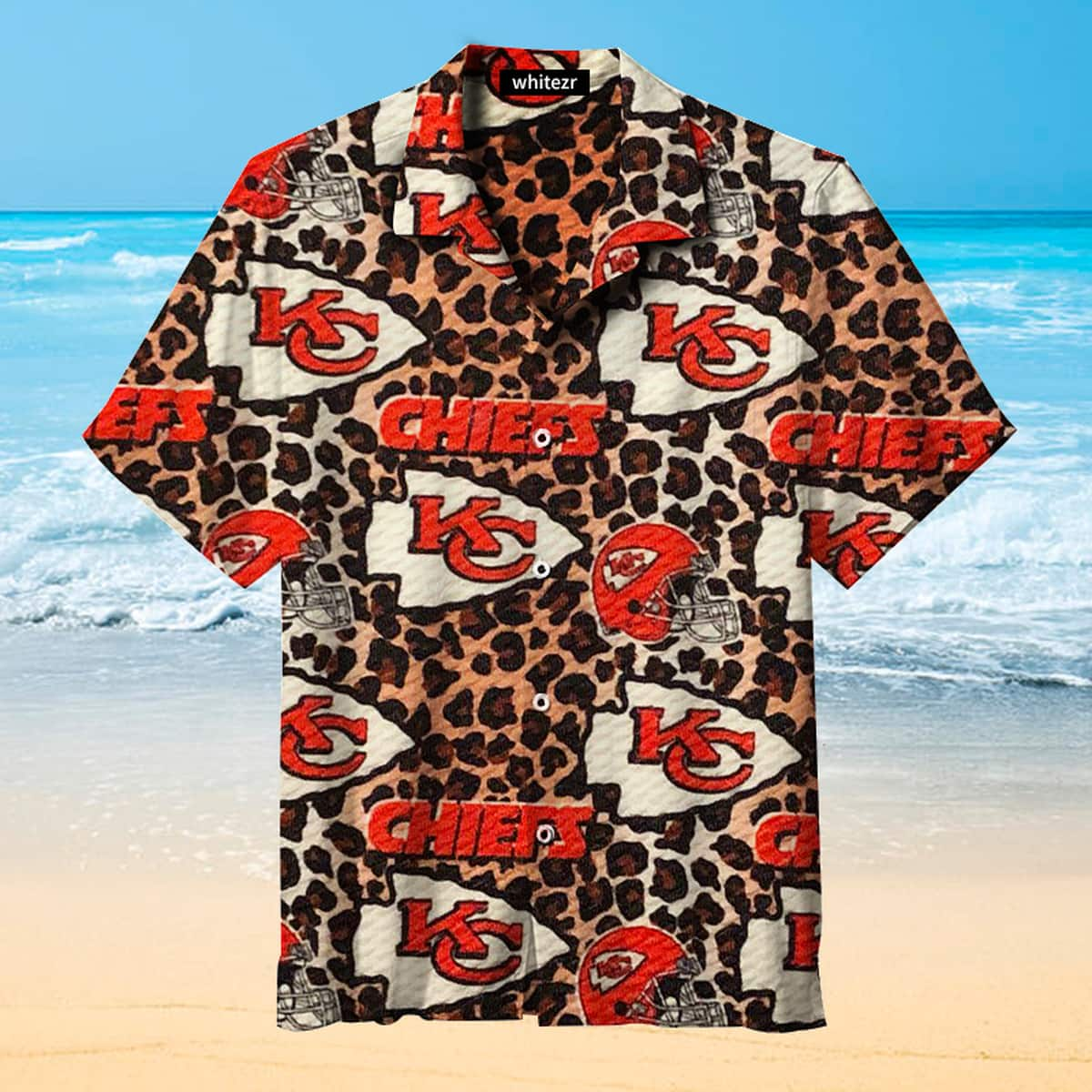 Kansas City Chiefs Hawaiian Shirt Leopard Pattern Beach Gift For Him