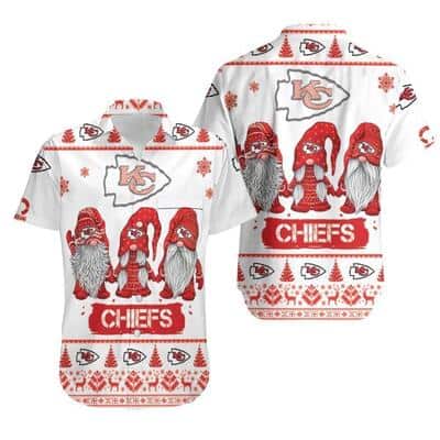 Gnomes Christmas Pattern With Kansas City Chiefs Hawaiian Shirt