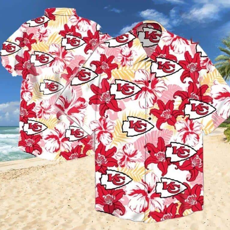 NFL Kansas City Chiefs Hawaiian Shirt Beach Gift For Friend NFL Kansas City Chiefs Hawaiian Shirt Beach Gift For Friend