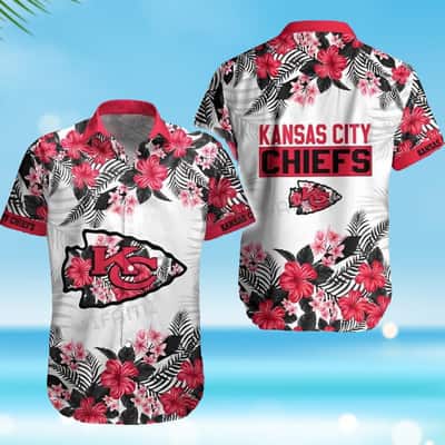 NFL Kansas City Chiefs Hawaiian Shirt Hibiscus Flowers Pattern