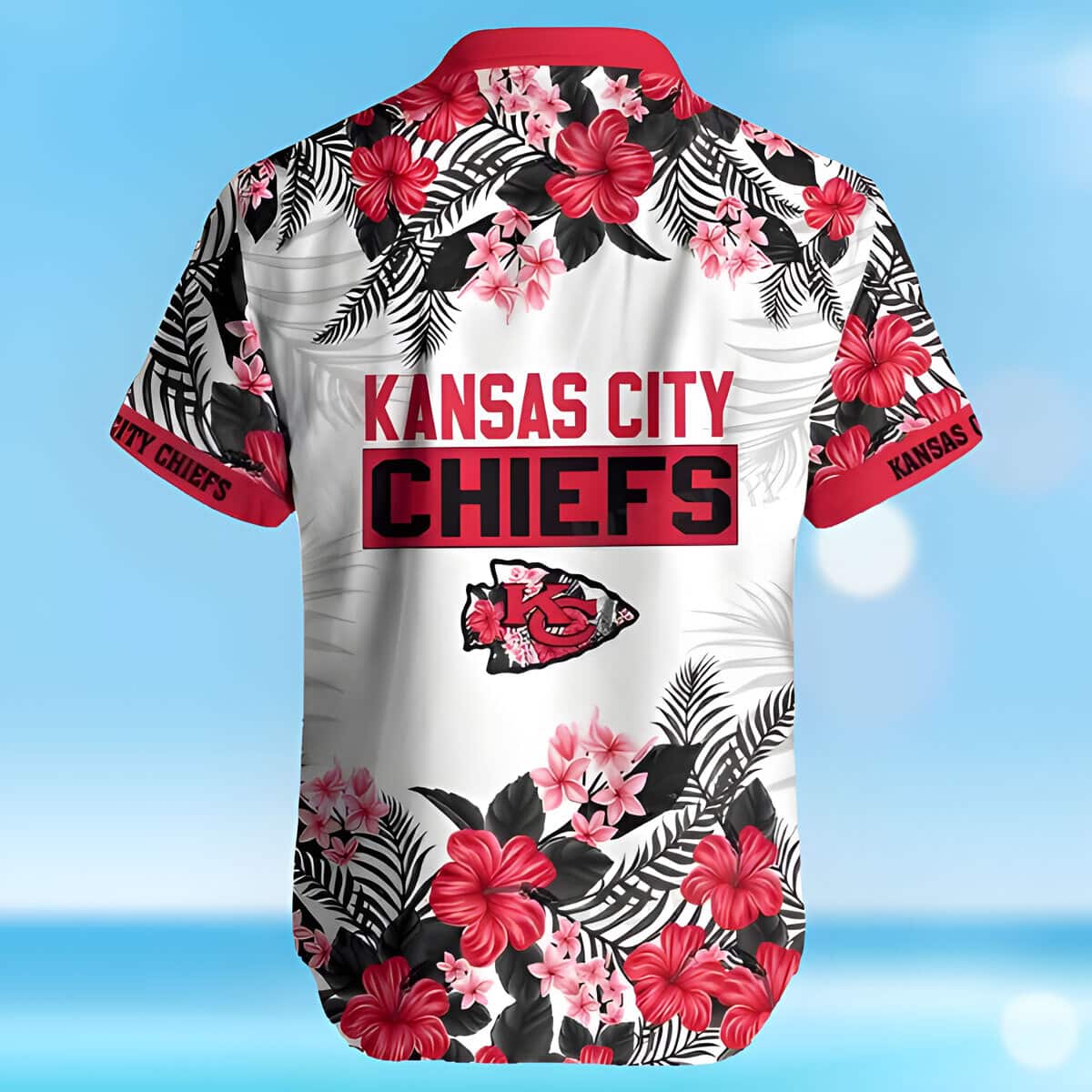 NFL Kansas City Chiefs Hawaiian Shirt Hibiscus Flowers Pattern NFL Kansas City Chiefs Hawaiian Shirt Hibiscus Flowers Pattern