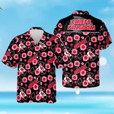 NFL Kansas City Chiefs Hawaiian Shirt Sunflower Pattern All Over Print