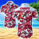 Kansas City Chiefs Hawaiian Shirt Hibiscus Pattern All Over Print Kansas City Chiefs Hawaiian Shirt Hibiscus Pattern All Over Print