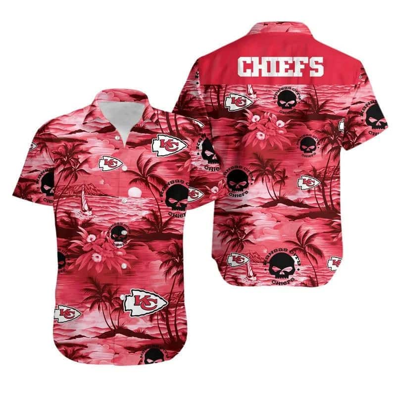 Kansas City Chiefs Hawaiian Shirt Beach Gift For Him Kansas City Chiefs Hawaiian Shirt Beach Gift For Him