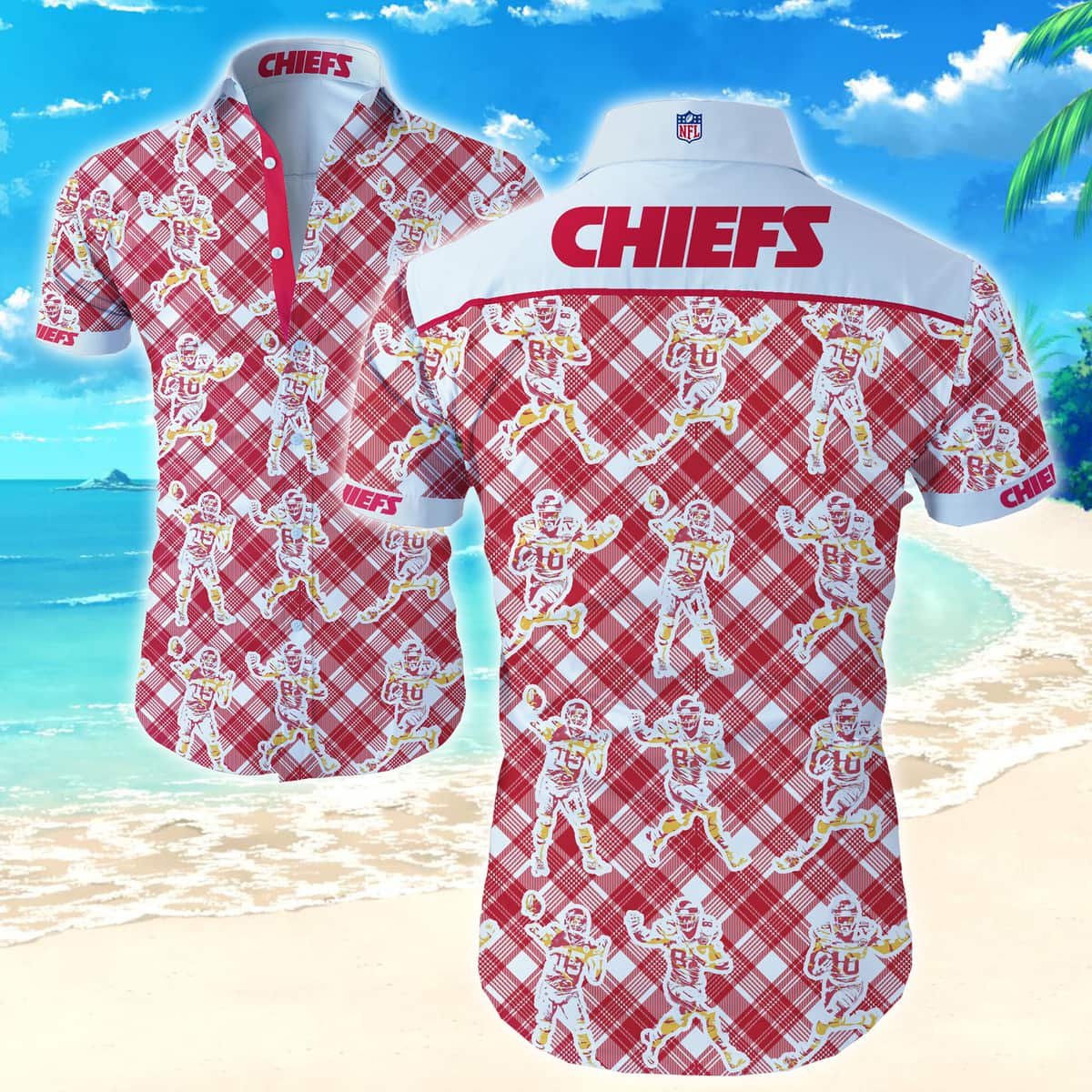 NFL Kansas City Chiefs Hawaiian Shirt Birthday Gift For Beach Lovers NFL Kansas City Chiefs Hawaiian Shirt Birthday Gift For Beach Lovers