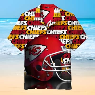Kansas City Chiefs Hawaiian Shirt Football Helmet Beach Gift For Him